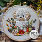 Poodle Hand Embroidery Pattern