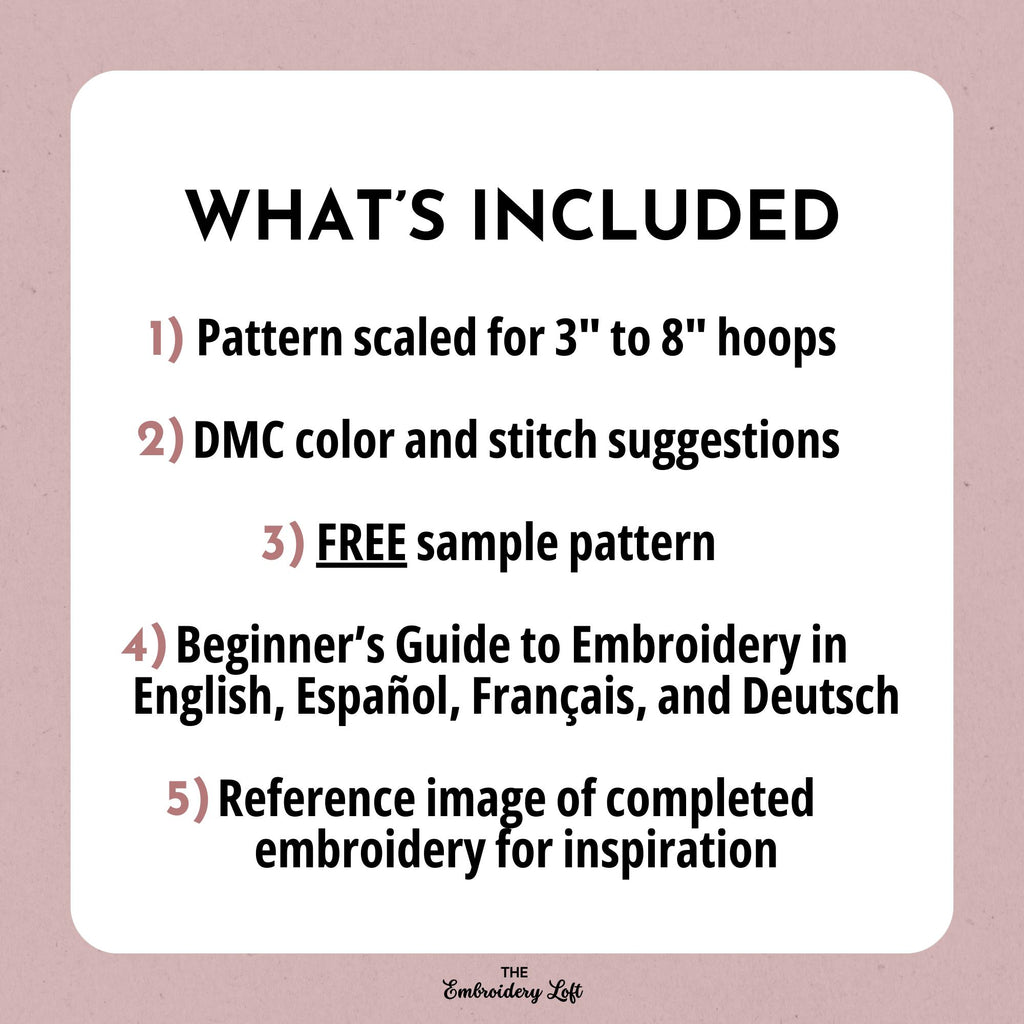 Pink Christmas Tree Hand Embroidery Pattern