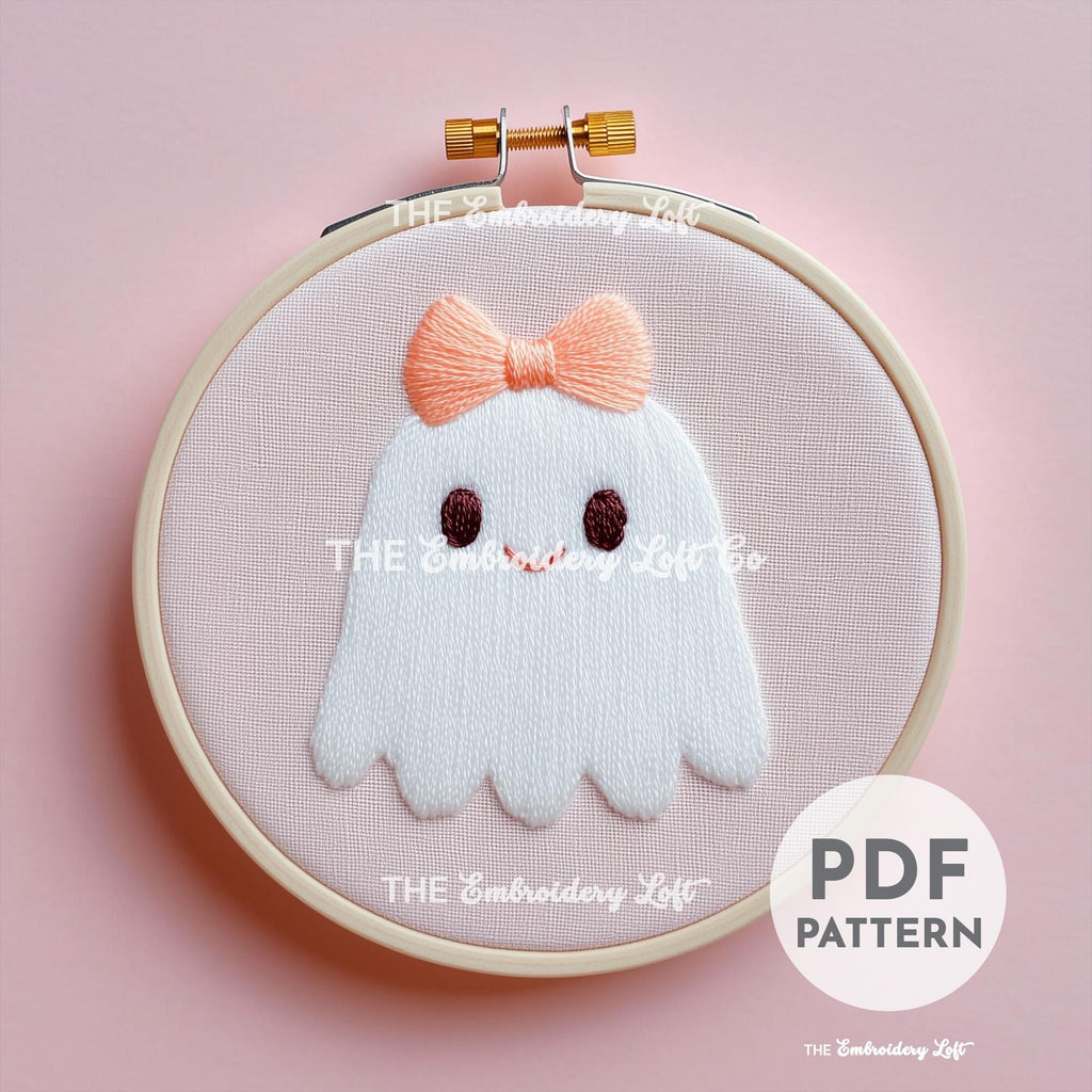 Girl Ghost Hand Embroidery Pattern