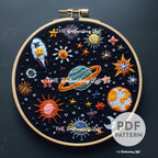 Outer Space Hand Embroidery Pattern
