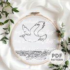 Seagull Hand Embroidery Pattern
