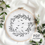 Spooky Bats Hand Embroidery Pattern