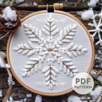 Winter Snowflake Hand Embroidery Pattern