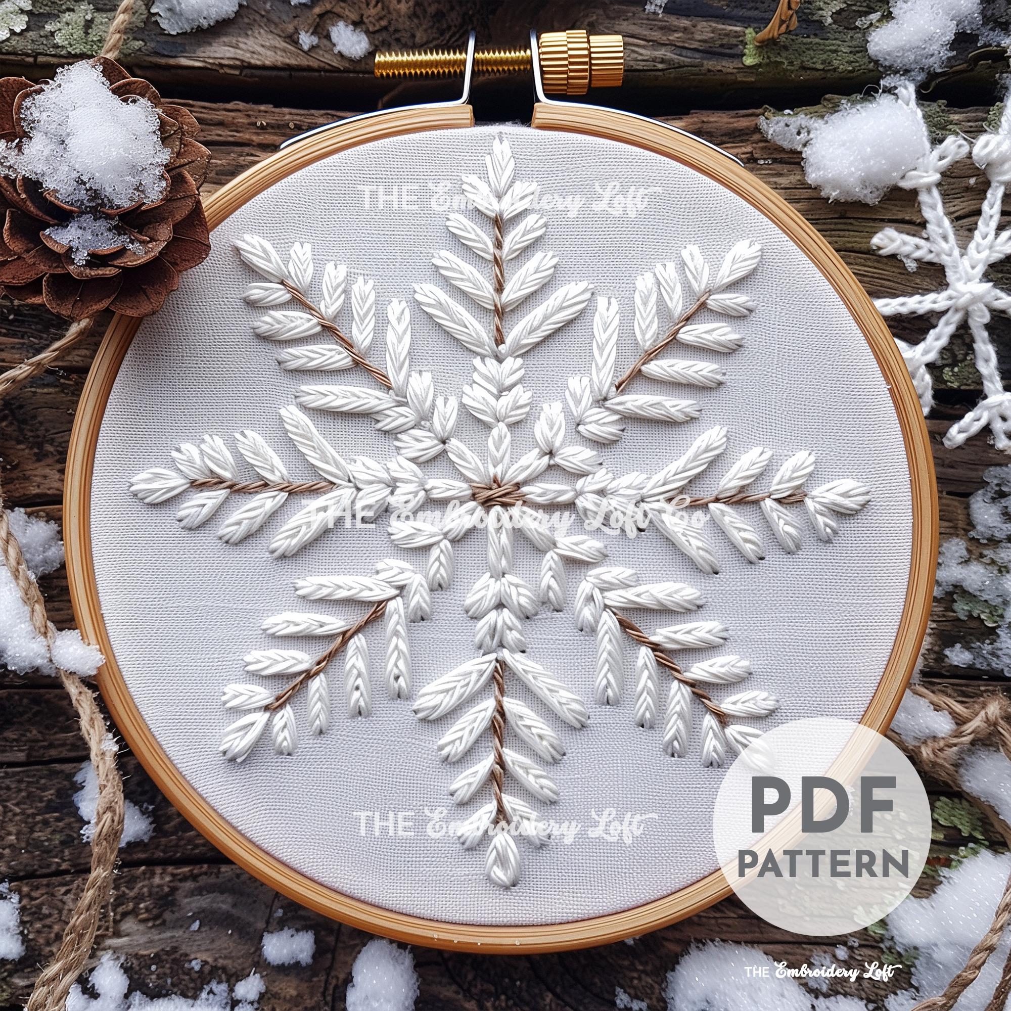 Winter Snowflake Hand Embroidery Pattern