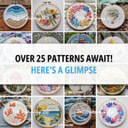 MINI COLLECTION, Summer Hand Embroidery Pattern Collection, Current and Future Designs, Lifetime Access, Hand Embroidery, DIY