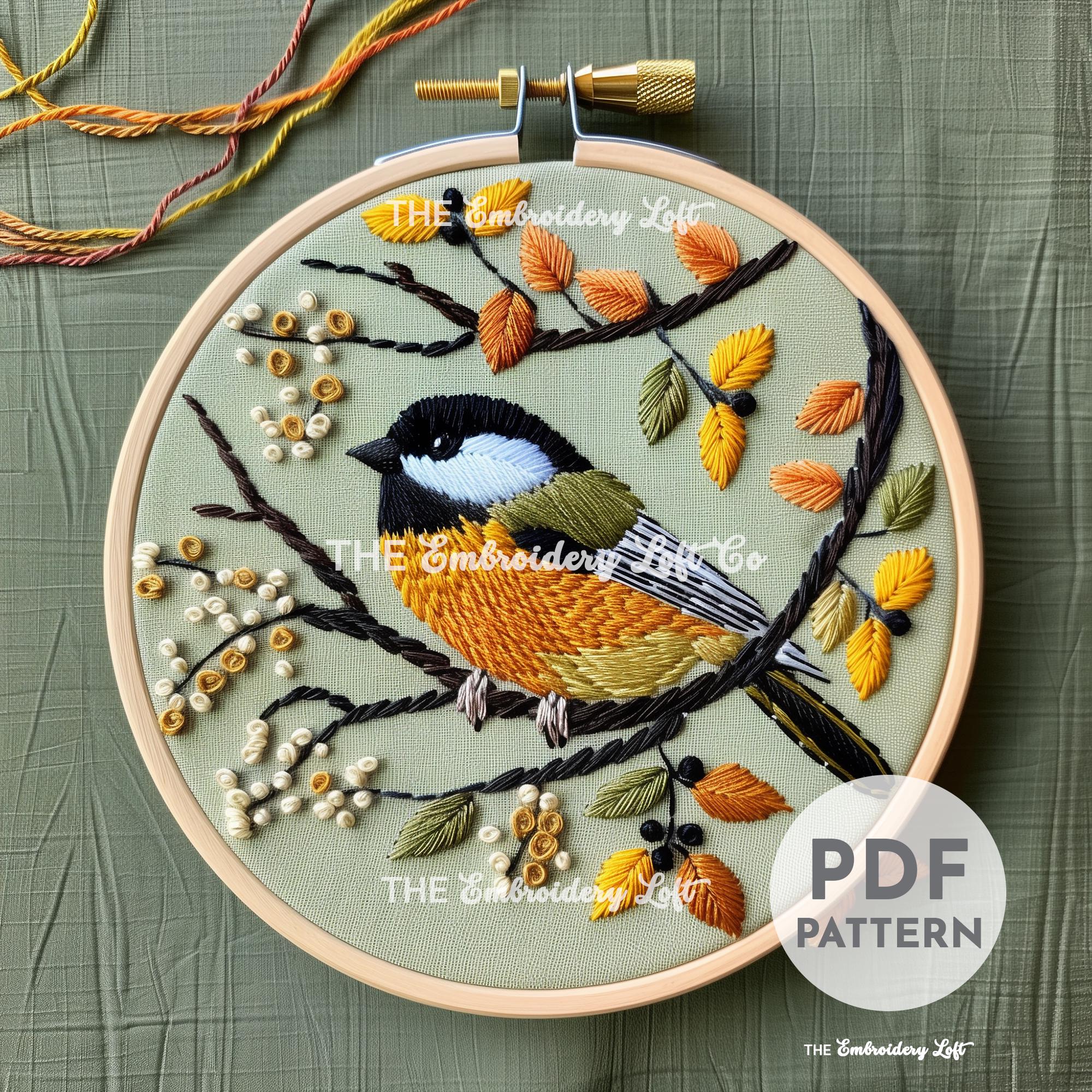 Chickadee Hand Embroidery Pattern