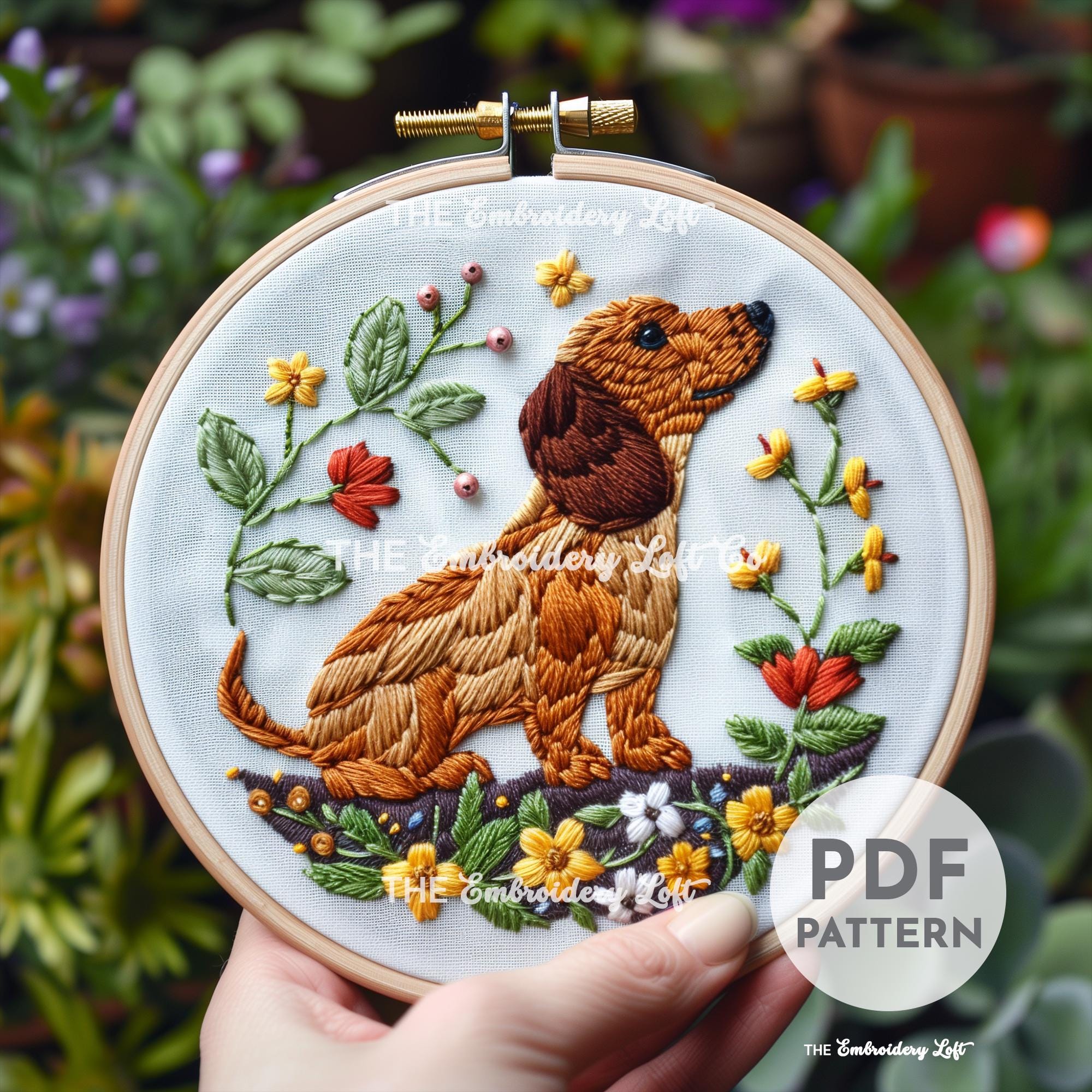 Dachshund Hand Embroidery Pattern