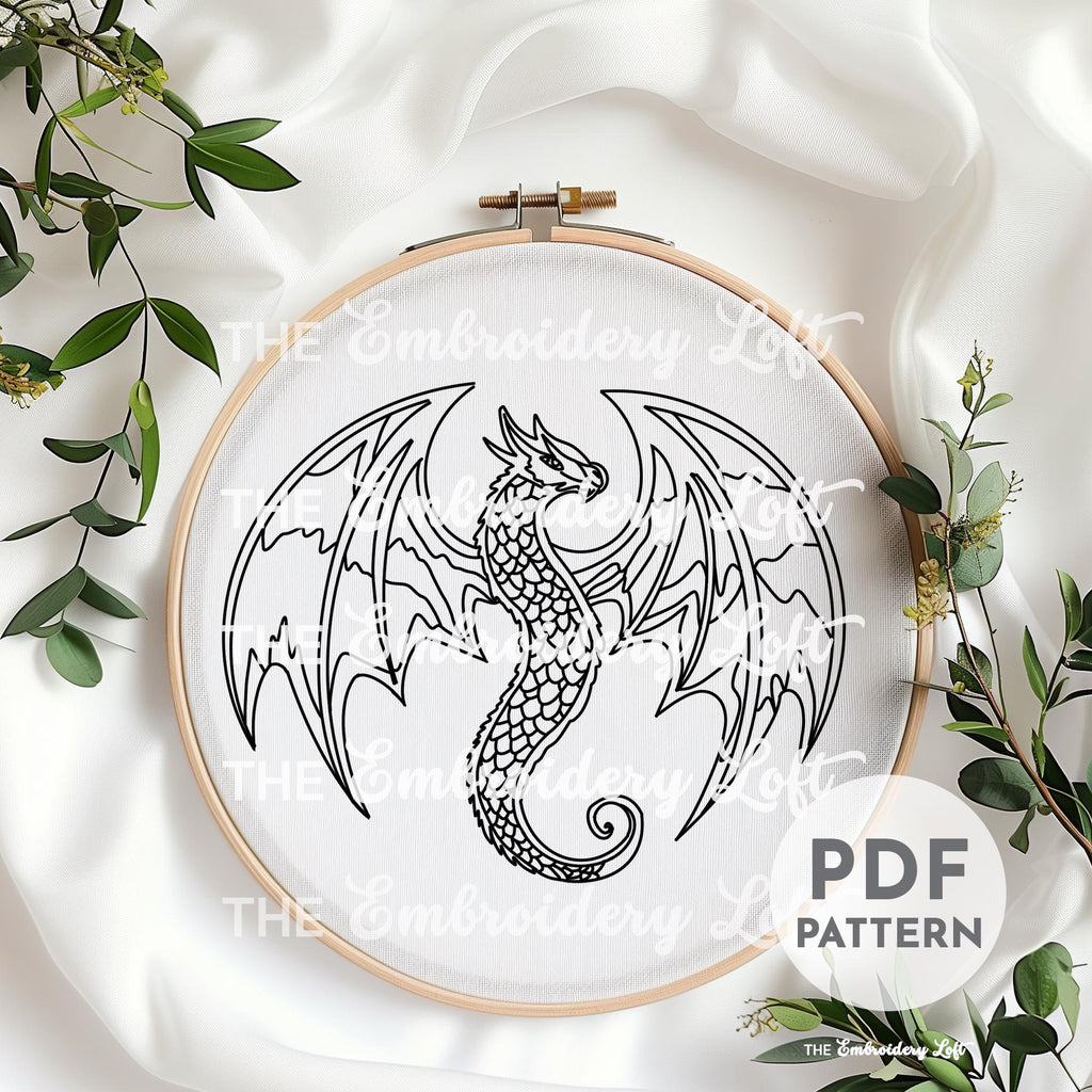 Amphithere Hand Embroidery Pattern