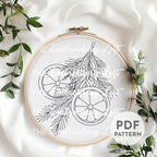 Christmas Oranges Hand Embroidery Pattern