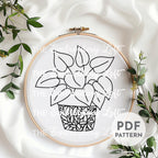 Pothos Hand Embroidery Pattern