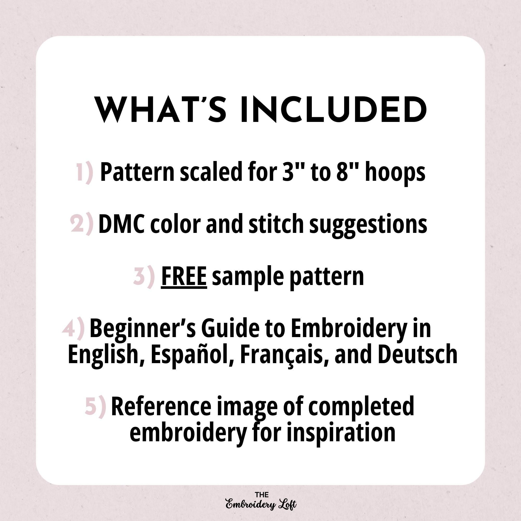 Floral Book Hand Embroidery Pattern