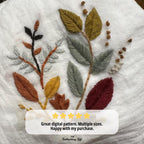Autumn Leaves Hand Embroidery Pattern