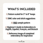 American Bald Eagle Hand Embroidery Pattern