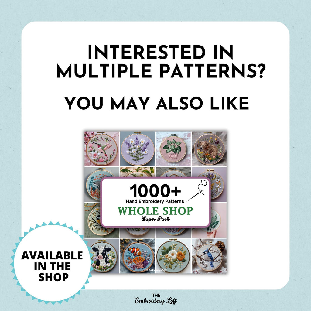 Shiba Hand Embroidery Pattern