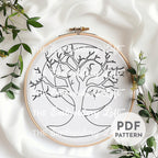 Haunted Tree Hand Embroidery Pattern
