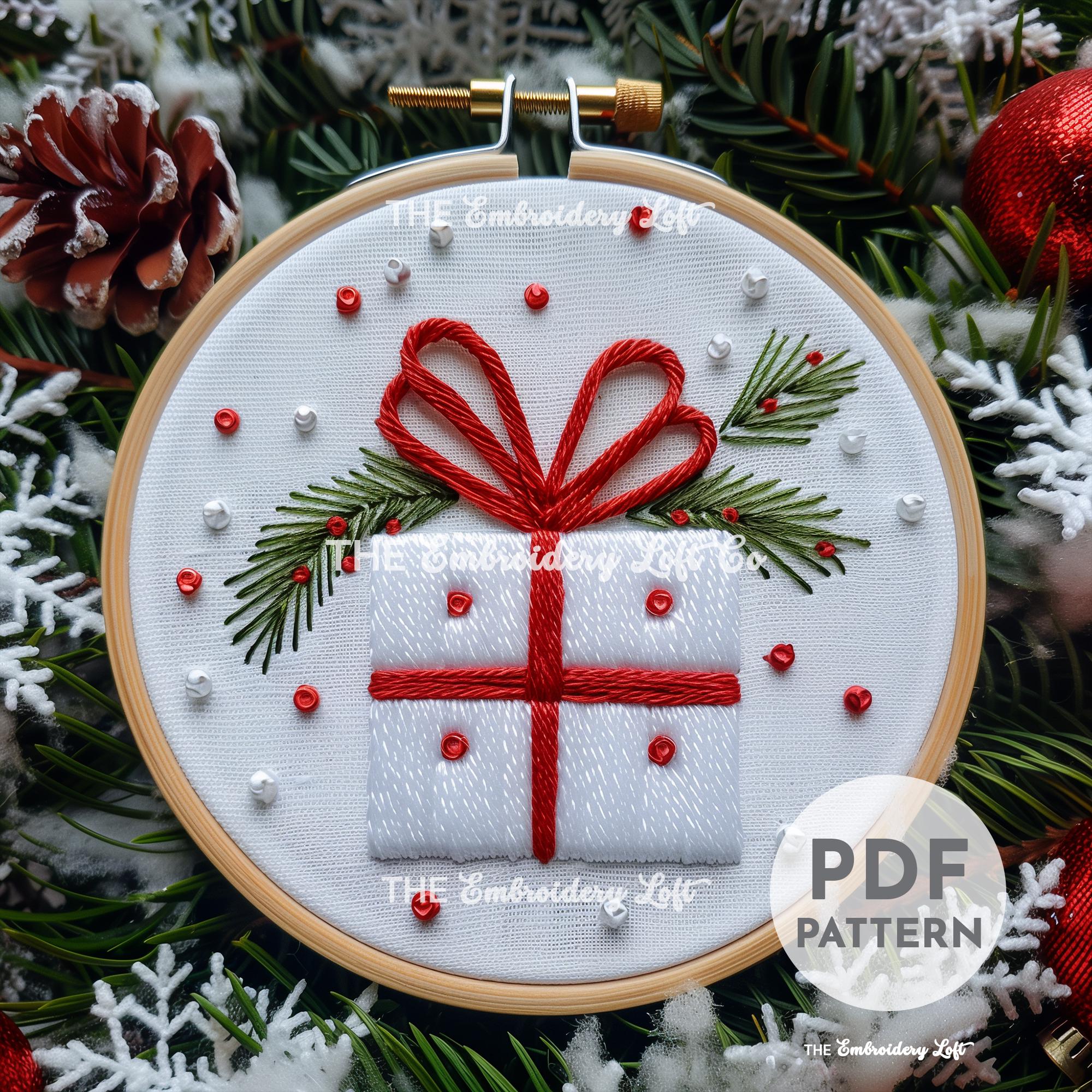 Christmas Present Hand Embroidery Pattern