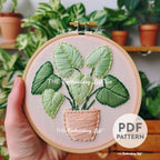 Pothos Hand Embroidery Pattern