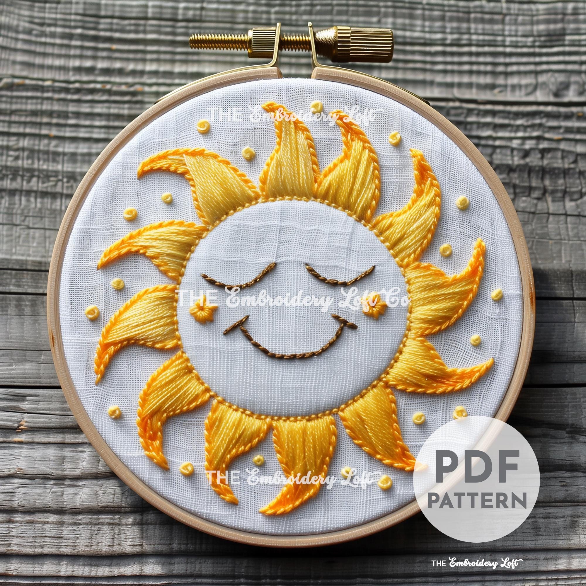 Baby Sun Hand Embroidery Pattern