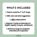 Black Cat Hand Embroidery Pattern