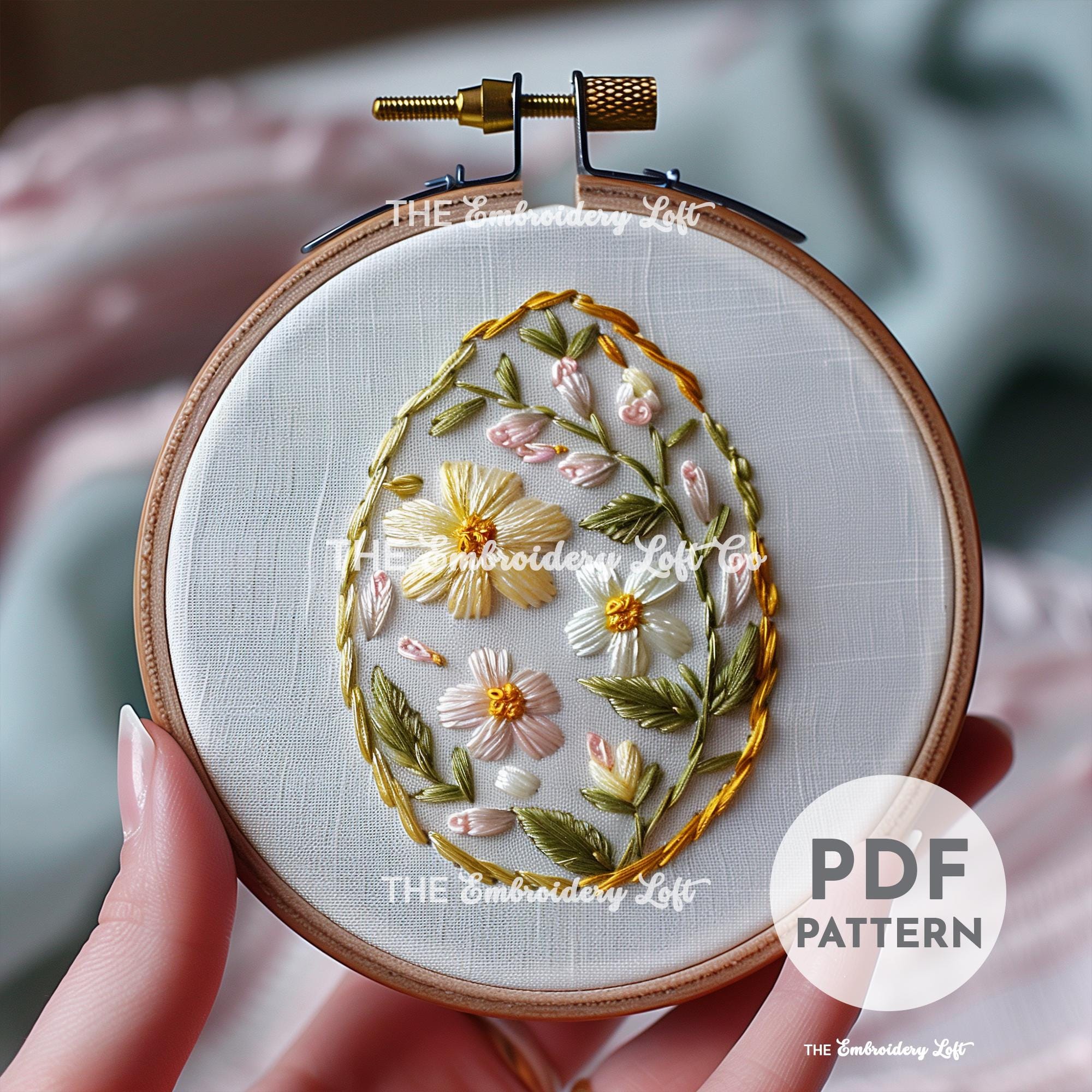 Easter Egg Hand Embroidery Pattern