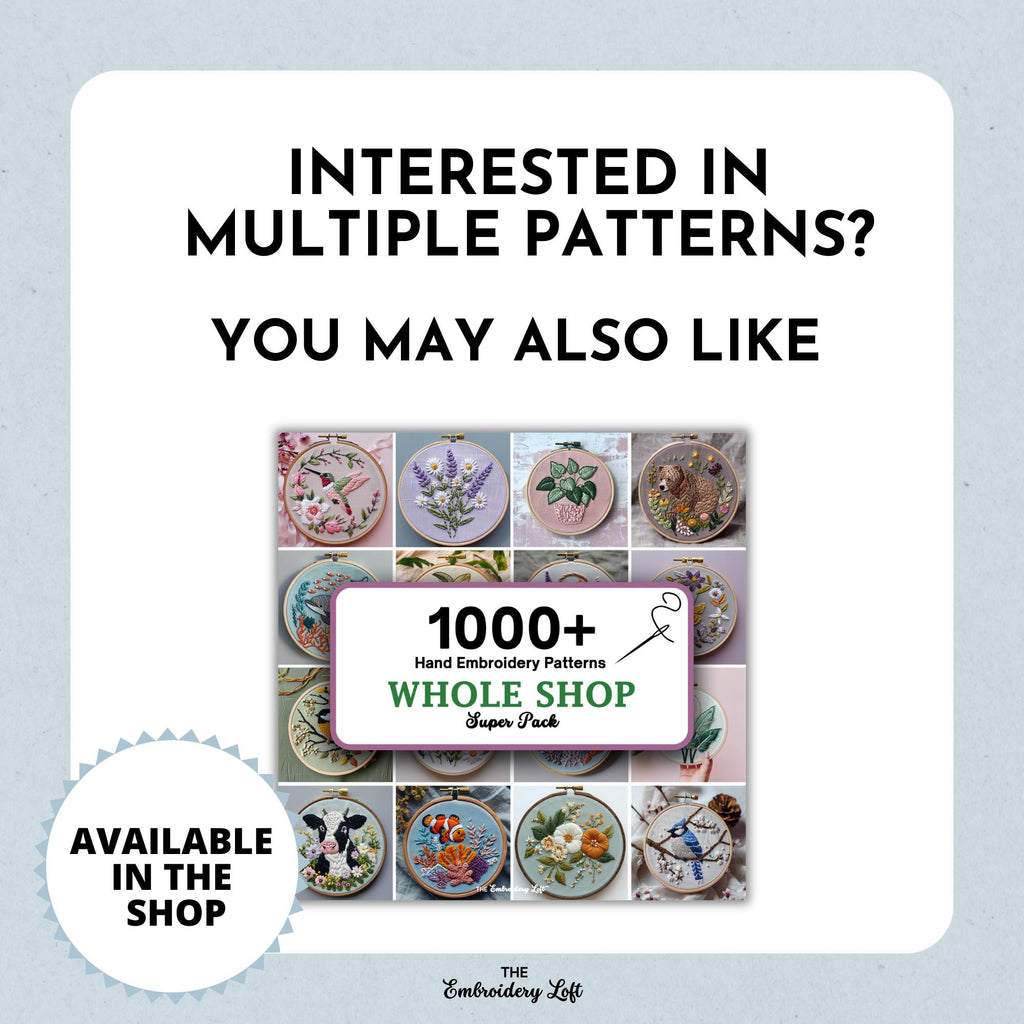 Simple Mountains Hand Embroidery Pattern