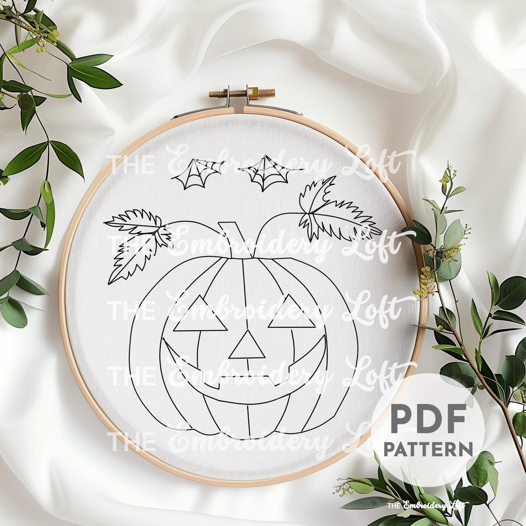 Jack-O-Lantern Hand Embroidery Pattern