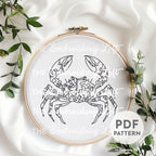 Crab Hand Embroidery Pattern