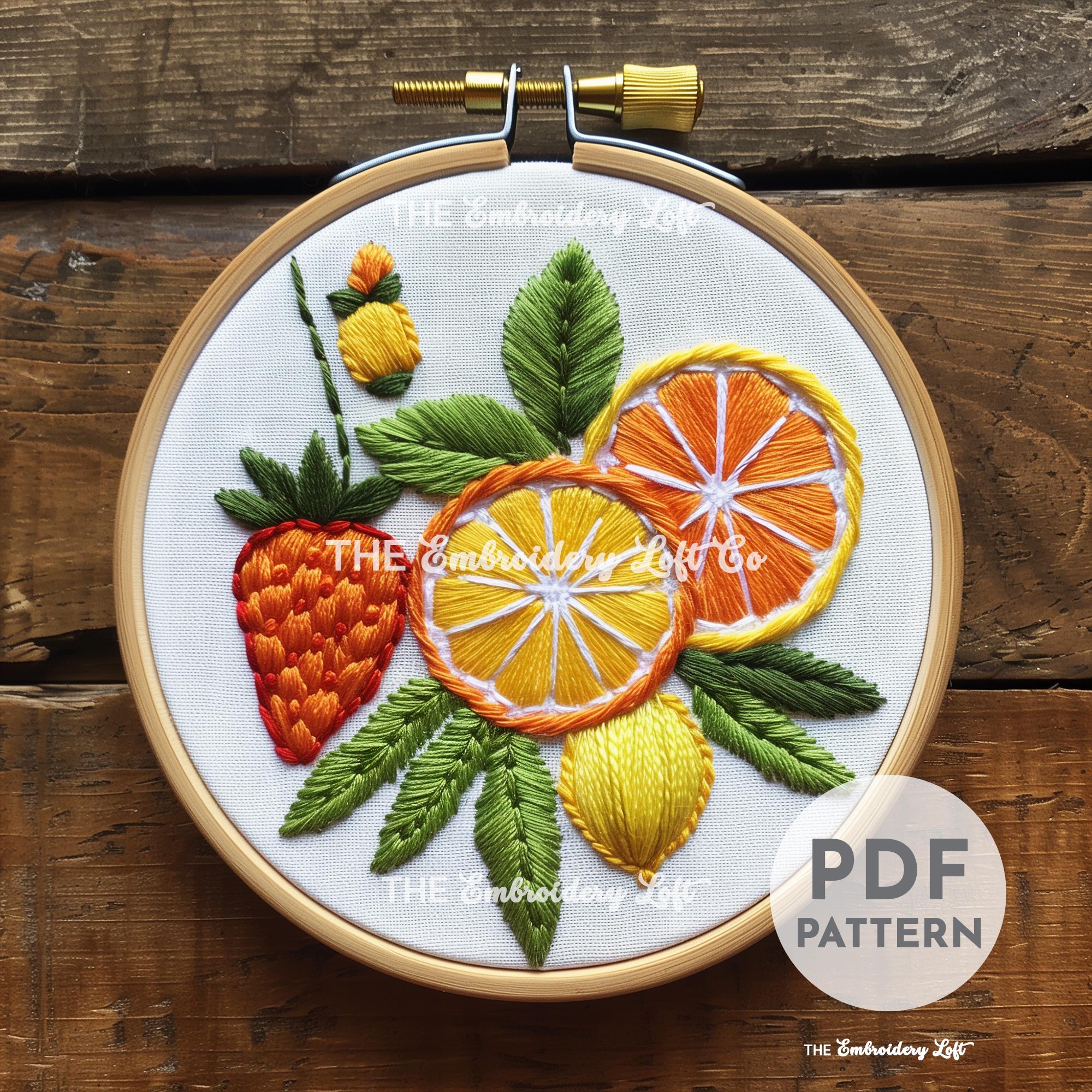 Fruit Bunch Hand Embroidery Pattern