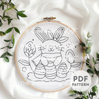 Easter Bunny Hand Embroidery Pattern
