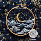 Lunar Night Hand Embroidery Pattern