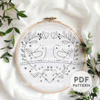 Love Birds Hand Embroidery Pattern