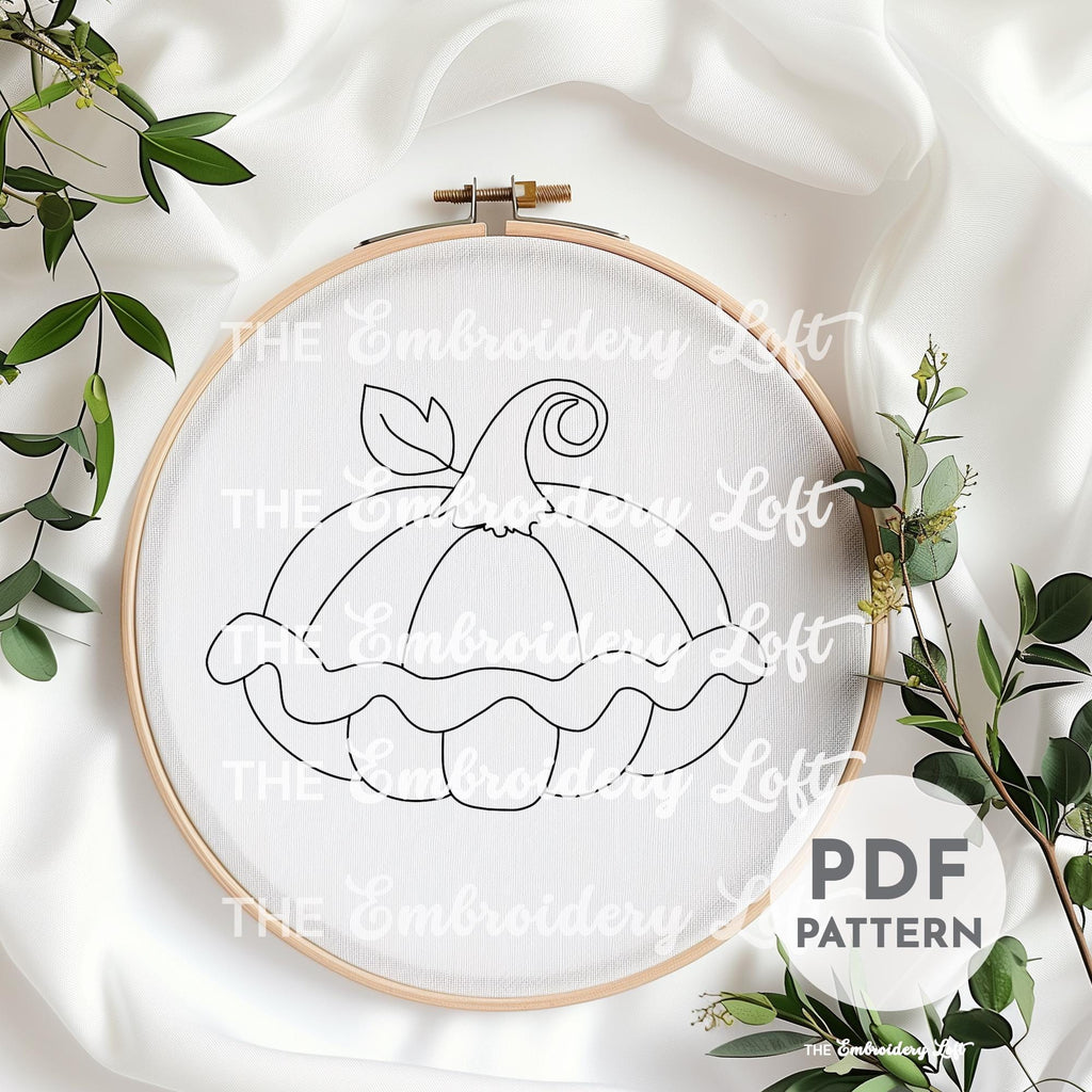 Pumpkin Pie Hand Embroidery Pattern