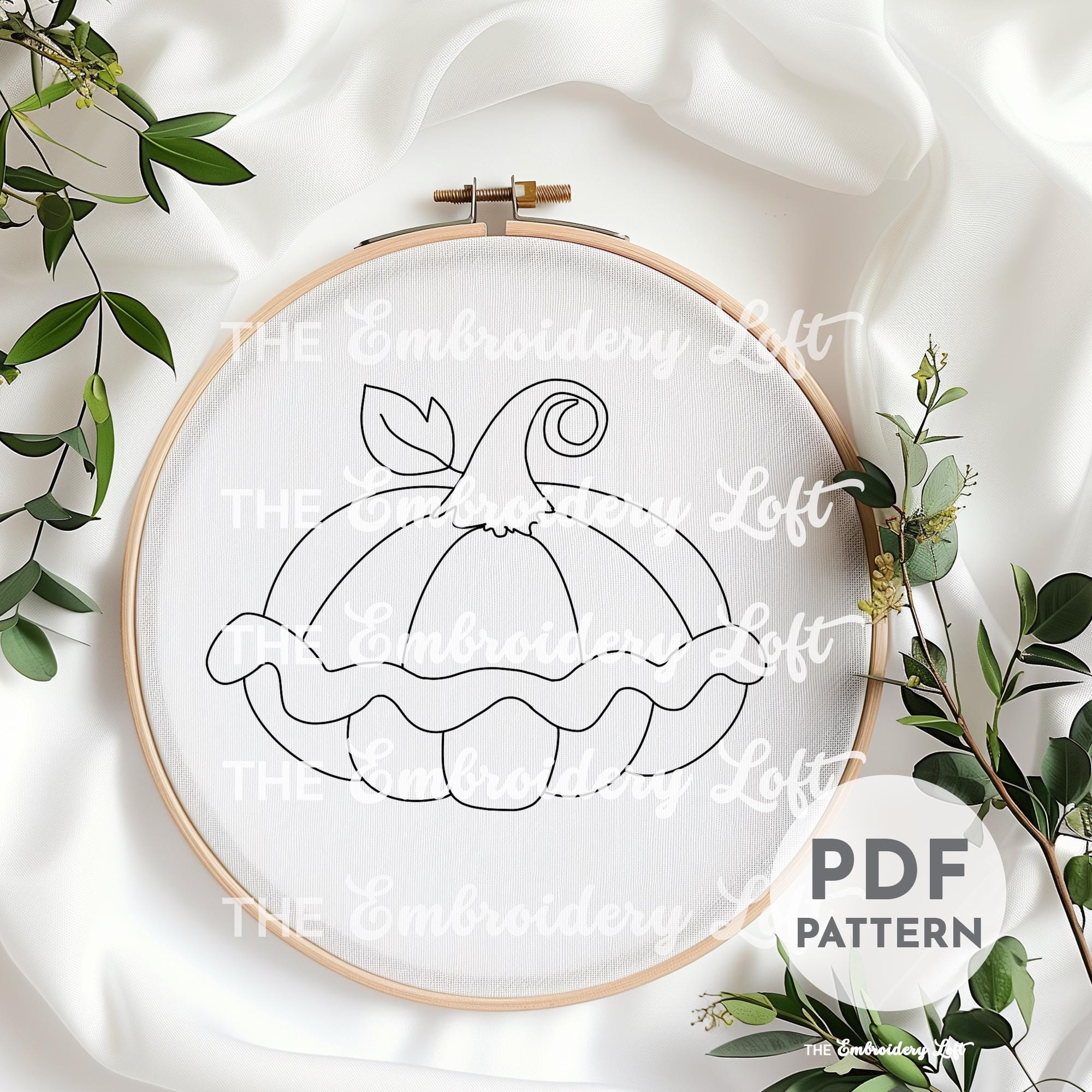 Pumpkin Pie Hand Embroidery Pattern