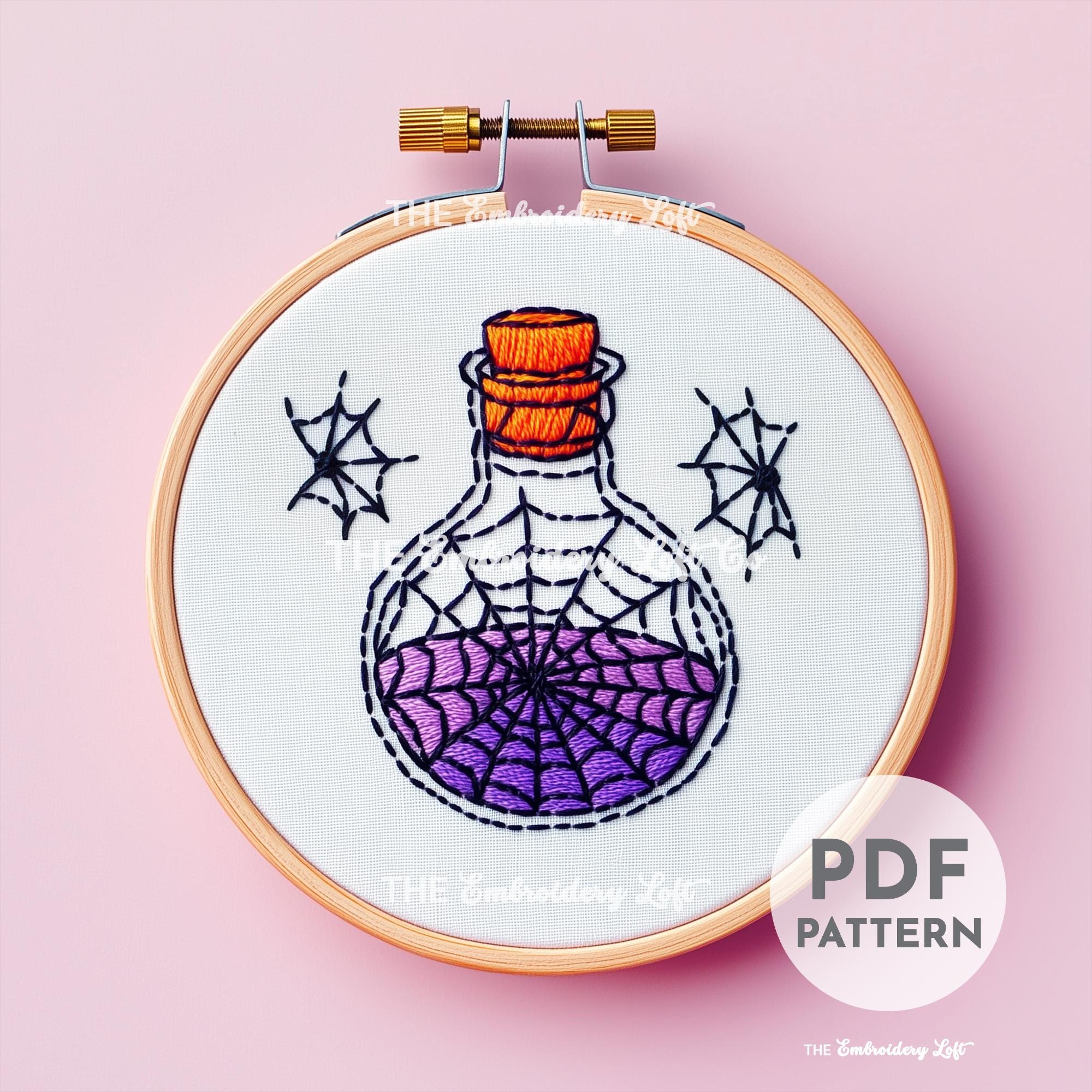 Purple Potion Hand Embroidery Pattern