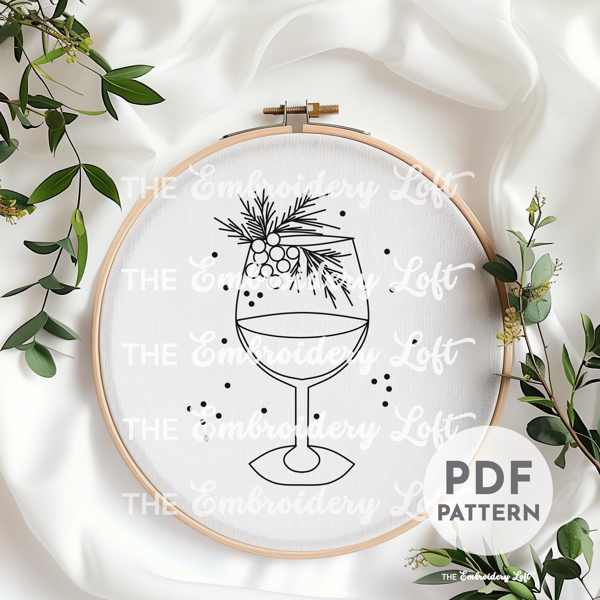 Mulled Wine Hand Embroidery Pattern