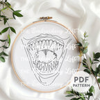 Vampire Hand Embroidery Pattern