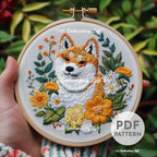 Shiba Hand Embroidery Pattern