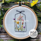 Floral Tea Hand Embroidery Pattern